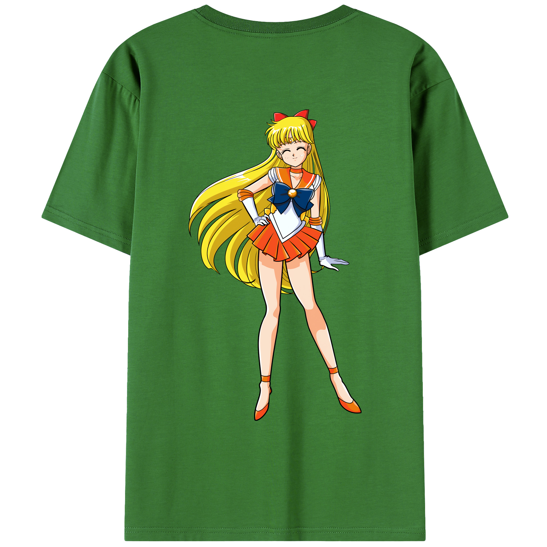 （画像用） 美少女戦士セーラームーン 愛野 美奈子 あいの みなこ Sailor Moon Aino Minako レディース半袖Tシャツ(バックプリント)